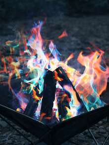 火焰变色包火坑，完美的魔法火焰变色包，适用于露营、篝火、火坑和户外壁炉，篝火配件，用于创造惊喜和氛围 - 彩色 - 查看 8