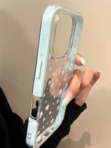 Funda de teléfono con estética de estrellas, coreana, linda, de pantalla completa con estrellas, compatible con iPhone 16, 15, 14, 13, 12, Max, 11, cubierta trasera suave y adorable para chicas