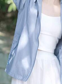 CAMEL CROWN Damen UPF 50+ Sonnenschutz UV-Jacke mit Reißverschluss Leichte Jacke Sport Workout Hoodie