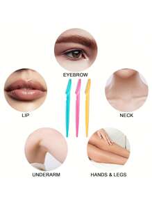 12pcs Eyebrow Razors Eyebrow Razors Shaper Trimmer Shaver Facial Hair Remover Exfoliating Dermaplaning Tool With Precision Cover Cosmetic Exfoliating Makeup For Women And Men/Personal Care & Cleansing Tools/Women's Hair Trimmers & Epilators/Pink/Wedding/Holiday Essentials/Bathroom Accessories/Fathers Dad Gift/Camping/Travel Essentials/Home