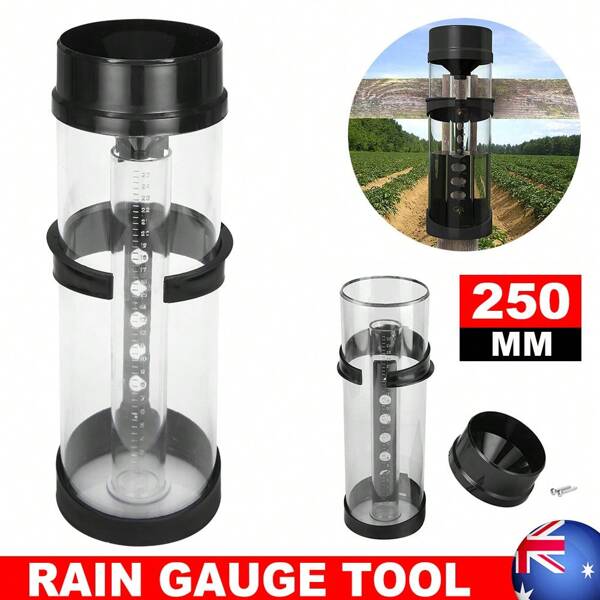 Rain Gauge With Mounting Bracket Automatic Measuring Collector Weather Monitor Rainfall Catcher Reader