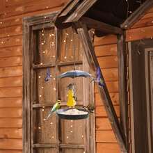 1pc Bird Feeder, Metal Chain Girl And Umbrella Bird Feeder Metal Crafts, Garden Decoration Pendant Lovely Bird Feeder Special Bird Feeder For Home And Outdoor Use, Perfect Gift For Bird Lovers - Nhiều màu - Xem 6