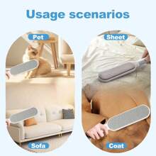 Magic Clothes Lint Remover, Reusable Pet Cat Hair Fur Roller Brush, Reusable Static Dusting Cleaning Brushes Manual Cleaner Tool, Double-Sided Electrostatic Lint Brush - Manual,Non-Electric Pet Hair Remover With Plastic Handle For Clothes & Furniture, Reusable Lint Brush