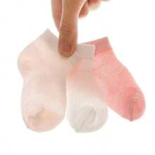 5 Pairs Baby Socks, Summer Kids Thin Version Newborn Mid-Calf Non-Binding Breathable Long Socks, Mesh Design