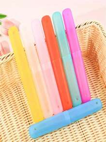 1/4 Pcs Travel-Friendly Dustproof Toothbrush Case - Portable Plastic Container For Storing Toothbrush Head For Daily And Travel Use - Multiple Colors Available