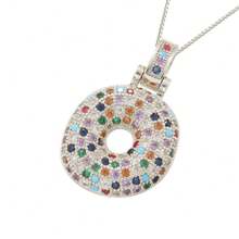 1pc A-Z Bubble Letter Fashion Gold Necklace, Suitable For Men And Women Everyday Wear