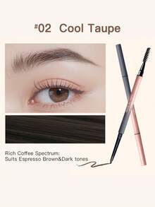Essence Delicate And Clear Eyebrow Pencil, Accurately Defines Natural Eyebrow Shape, Long-Lasting Natural Makeup - 02 Cold Mist Brown - View 1
