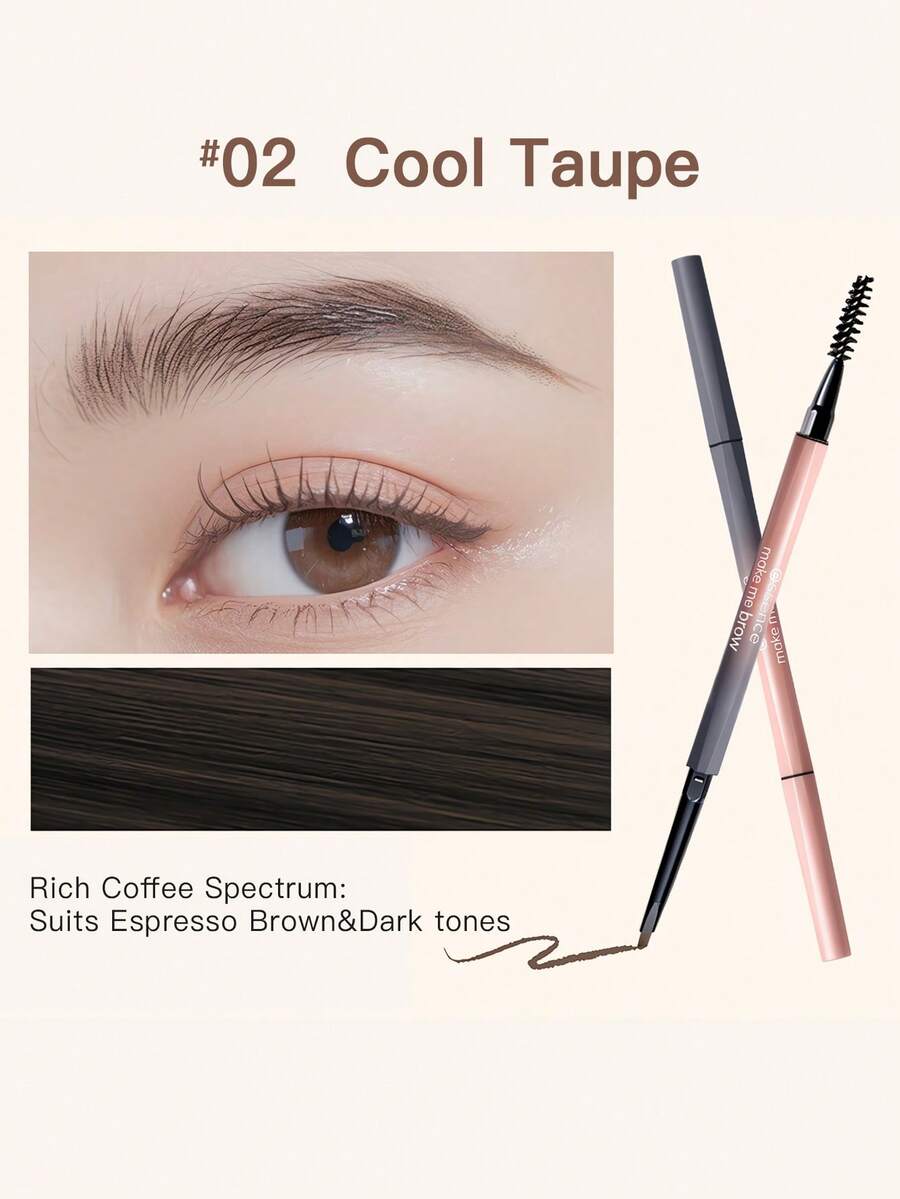 Essence Delicate And Clear Eyebrow Pencil, Accurately Defines Natural Eyebrow Shape, Long-Lasting Natural Makeup - 02 Cold Mist Brown - View 1