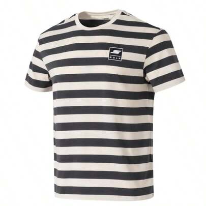 Skechers 2026夏季新款条纹短袖T恤，运动休闲针织T恤，男女通用 P225U122-0019