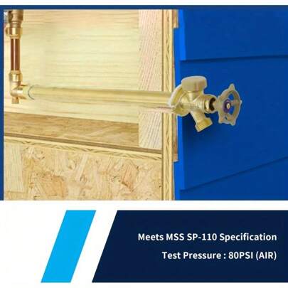 Local Warehouse-Multiturn 1 2 Inch NPT 3 4 Inch Hose Bibb Brass Body Brass Valve 6 Inch Length 6 Inch AntiSiphon Frost Free Sillcock Valve