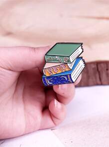 Punk Books With Star Moon Fire Flowers Enamel Pin Fashion Decorative Brooches Ornaments Lapel Bag Badges Jewelry Gifts 2025 New Style Backpack For School