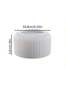 Ceramic & Silicone Resin Clay Molds, Non-Stick Striped Oval Bowl Shape, Durable Concrete Molds For Making Storage Trays, Nut Bowls, Small Trinket Display Plates - White - View 2