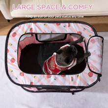 Pet Cat Playpen,Cat Cages Indoor Collapsible Dog Crates Tent Kennel Playpen For Dogs Cat And Rabbit Travel Dog Playpen Indoor & Outdoor (Small(27.6" L X 21.7" W X 17.7" H), Pink)