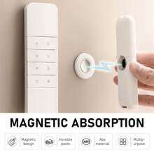 8 piezas Soporte magnético para control remoto - Organizador de control remoto, montaje flotante en pared, instalación sin agujeros, colgador de pared de silicona para control remoto, estantería para TV y herramientas