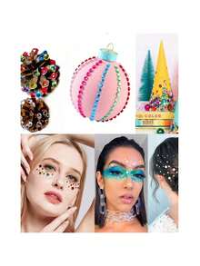 1 Sheet 325pcs White Faux Pearl & Rhinestone Stickers, ABS Plastic Material - 3D Stickers, Suitable For Makeup, Hairstyle, Face, Nails, Decoration Or Gifts, School Supplies, Back To School Season, Etc.
