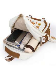 Capybara Backpack For Primary/Secondary School Students - Large Capacity, Lightweight, Versatile & Fashion Design, With A Bonus Coin Purse