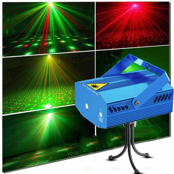 Mslitely [Mini Luce Disco Proiezione] Luce Mini Disco Proiezione Stroboscopica Laser Autopropulsa Con Controllo Audio E Cavo Di Alimentazione USB Da 1 Metro Per Feste Di Compleanno, Matrimoni, Bar, KTV, Feste Disco, Ognissanti, Natale (Senza Telecomando) (Adatto Per Illuminazione Palcoscenico)