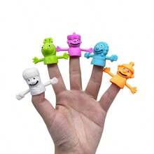 5/10/15/20Pcs Finger Puppets Toys,Funny Colorful Monster Spirit Stretchy Finger Puppets,Soft Rubber Finger Doll Toys For Children's Party Favors - Multicolor - View 3