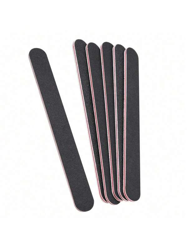 5 Sets Of Black Sanding Nail Files, Straight Nail Art Sanding Strips, High-Quality And Non Shedding Nail Art Sanding Strips