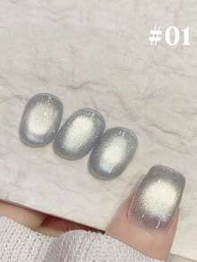 Sơn gel mắt mèo xanh đại dương mới 2025 15ml, Bộ sơn móng tay từ tính dạng thạch trong suốt mùa xuân hè kèm lớp sơn lót/lớp phủ, Cần đèn UV, Công thức từ thực vật, Bộ 6 màu trong suốt dạng băng giá dùng cho gia đình/văn phòng/đi làm/hẹn hò, Lan truyền, Bền màu trong 28 ngày như ở tiệm - Nhiều màu - Xem 12