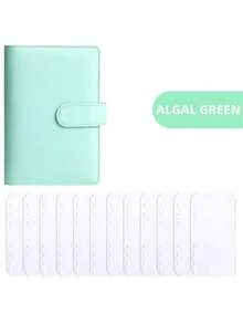 1 件 A6 PU 皮革笔记本活页夹预算，带 12 个 A6 活页夹口袋、计划封面预算活页夹整理器、预算活页夹信封、现金储蓄簿