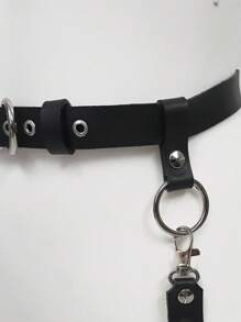 Cinturón de cintura gótico de PU con remaches para mujer, liga para muslo con estilo Y2K, arnés para la pierna para uso diario, regalo del Día de San Valentín, accesorio de carnaval, accesorio de lencería sexy para mujer