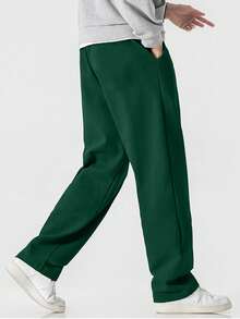 男士直筒针织裤，宽松休闲运动裤，适合春秋季穿着