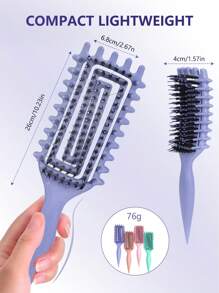 Cepillo definidor de rizos, cepillo para cabello rizado para rizos, ondas y espirales, definir, dar volumen, desenredar rizos de mujeres y niñas, reduce el tirón y el frizz del cabello