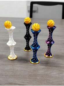 1 3D Printed Spiral Fidget Toy, Bouncing Ball, Stress Relieving Desktop Decoration, Office Gift, Halloween Christmas Party Small Gift, Party Small Gift - Multicolor - View 6