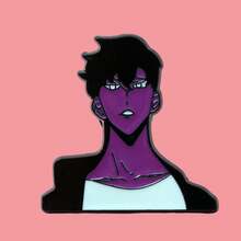 1枚角色金属徽章，动漫人物翔太郎吊坠，卡通角色扮演配饰，男女皆宜，可作背包装饰，适合上学或圣诞节使用。 - 彩色 - 查看 5