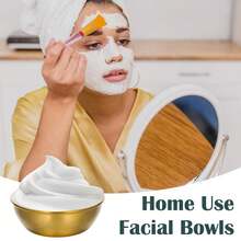 1/5 piezas Bol mezclador de mascarilla facial DIY de 3,23" de acero inoxidable, producto para esteticistas, boles de mascarilla facial, boles pequeños para mezclar, suministros para esteticistas para damas, cuidado de la piel, salón en casa, cosmética, belleza - Dorado - Ver 10