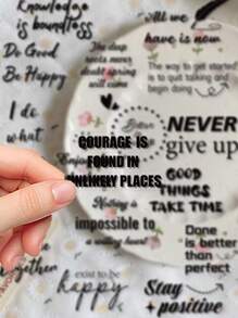 50pcs English Motivational Quotes Stickers, Suitable For Laptop, Water Bottle, Phone Case, Guitar, Skateboard, Journal, Luggage, Gift For Friends