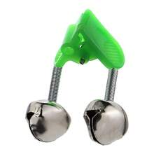 2Set (10pcs/Set) Plastic Clip Double Rod Bite Alarm Fishing Bells Ring Green NEW - Green - View 3
