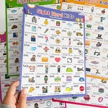 Lachilly 5pcs A4 Size Literacy Posters - High-Frequency Word List, Suitable For Children And Kindergarten - Classroom Decor - Student Literacy Learning Posters - Teacher Supplies - Home Schooling Resource Teaching Aid - Multicolor - View 11
