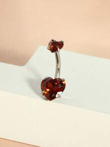 1 件吊坠肚脐环红色肚脐穿孔饰品蝴蝶心形花朵肚脐穿孔吊坠女士 14G 夏季海滩饰品 - Belly button ring - 查看 7