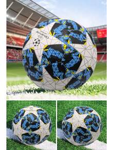 1pc 5# Hand-Sewn Soccer Ball, Standard For Adult/Youth/Student Training, Durable, Suitable For Outdoor, Indoor, Beach, Grass, Cement, Available In Blue, White, Multicolor