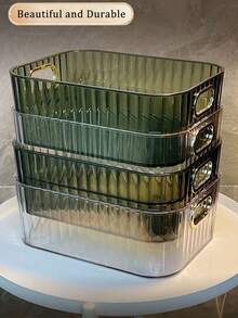 1pc Clear Makeup Organizer, Bathroom Vanity Skin Care Organizer, Cosmetic Display Case, Ideal For Bedroom, Bathroom, Closet, Kitchen, Dresser, Countertop, Organize Small Clutter, Perfect For Makeup, Skincare, Jewelry, Accessories, Gift For Christmas, Valentine's Day, Birthday, Holiday, Back To School, Keywords, High Conversion, Modern Minimalist, Space-Saving, Practical, Stylish, Multi-Scene Use, Easy To Clean, Essential For Home, Office, Dorm, Gift For Women, Girls, Students - Multicolor - View 6