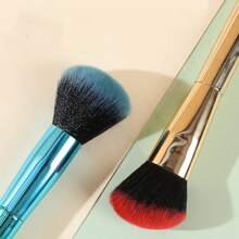 مجموعة من 6 فرش مكياج ذات مقابض متلونة مطلية بالكهرباء، فرش مكياج محمولة للأساس والظلال والرموش، أدوات تجميل فريدة وأنيقة