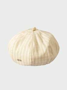 1pc Women's Solid Colored Beret Hat, Casual Bohemian Regal Style For Party, Retro Street Fashion, Summer New Design With Rhinestone Heart-Shaped, Large Headsize Flattering Beret, Suitable For Daily Outing And Shopping - A - View 12