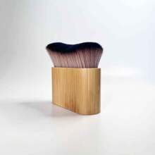 Natural Bamboo Handle Multi-Color Soft Bristle Face & Body Brushes - Maple - View 2