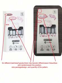 Sanrio Sanrio 6pcs/Set Push Gel Pen Kawaii Cute Kitten Gel Pen Office Stationery Can Be Used For Any Paper And Office, Teachers, Students (New And Old Packaging Are Shipped Randomly) (Some Accessories May Be Random), School Supplies,Back To School