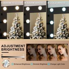 Favourite Gift Vanity Makeup Desk Set With Dresser Mirror,LED Lights,5 Drawers Dressing Table Black - Black - View 3