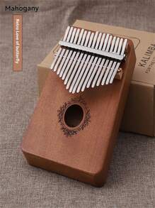 Wooden Kalimba Marimba/Thumb Fiddle - Professional Sound Quality, Portable, Beginner Friendly, The Preferred Relaxing Music Gift For Adults/Teenagers - The Ideal Birthday Gift For Music Enthusiasts Worldwide, (Including Tuning Hammer, High And Low Frequency Marker Stickers, Thumb Cover, Note Stickers, Cleaning Cloth, Music Score Manual, And Piano Case)