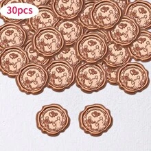 Wax Seal Stickers - Wedding Invitation Envelope Seal Stickers, 30pcs Self-Adhesive Wax Seal Stickers, Perfect For Engagement/Wedding Invitations, Gift Packaging, Envelopes, Souvenir Decorations, Indoor/Artistic Decorations,Back To School,School Supplies