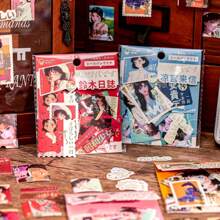 30 Stück japanischer Stil Anime Mädchen Aufkleber, Retro Mädchen Aufkleber für Mobiltelefone, Deko-Aufkleber, hochwertige wasserfeste Vinyl-Aufkleber für Scrapbooking, Tagebücher und Laptops - dekorative Sammelalbum-Utensilien für Erwachsene, Schulbedarf, Rückkehr zur Schule