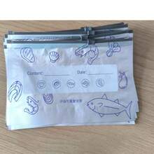 10pcs Antibacterial Aluminum Foil Food Storage Bags, Resealable Airtight Zipper Freezer Bags, For Fridge, Freezer, Kitchen, Home
