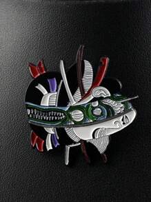 Fashionable Creative Japanese Geisha Halloween Quirky Portrait Personalized Enamel Pin, Versatile Brooch