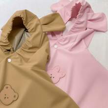 1pc Rain Poncho Kids,Toddler Poncho With Hood,Waterpoof Rain Jacket Coat,3D Cartoon Children Rainwear For Girl Boy