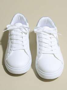 Ladies' Heart Printed Fashion Comfortable Noble Versatile Non-Slip Flat Casual Shoes - Silver - View 1