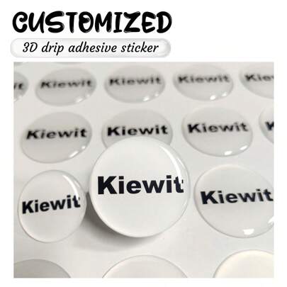 [ Customization ] One Round Waterproof And Tear Resistant 3D Drip Resin Sticker (1.5CM/2CM/2.5CM/3CM) Can Be Used For Customizing Product Logos, Marking Labels, And Suitable For Multiple Learning And Work Occasions